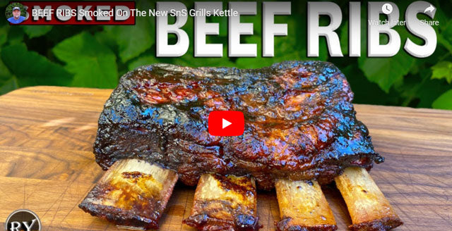 Beautiful beef ribs from Cooking with Ry made on the Slow ’N Sear® Kettle