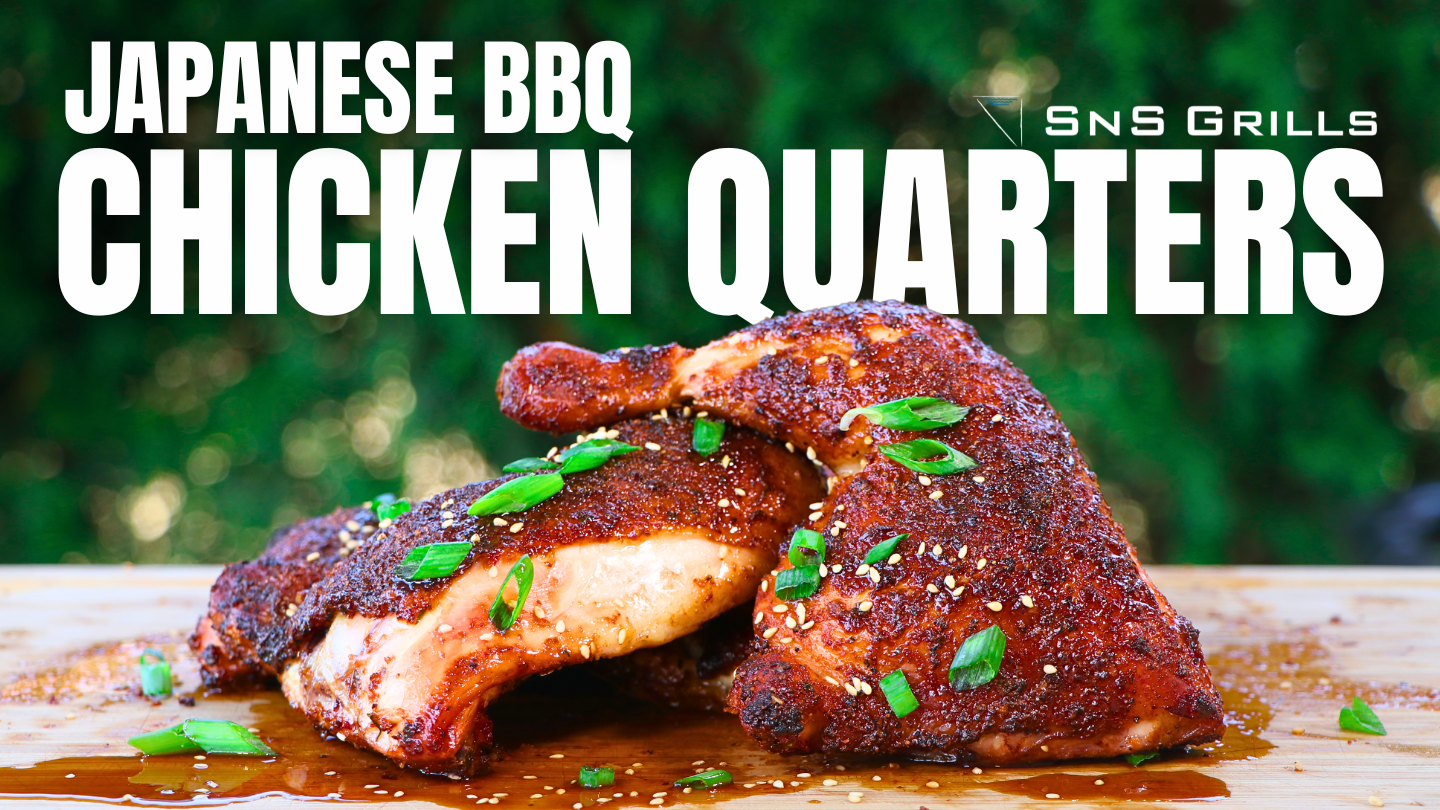 Smoked Chicken Leg Quarters with Japanese BBQ Sauce