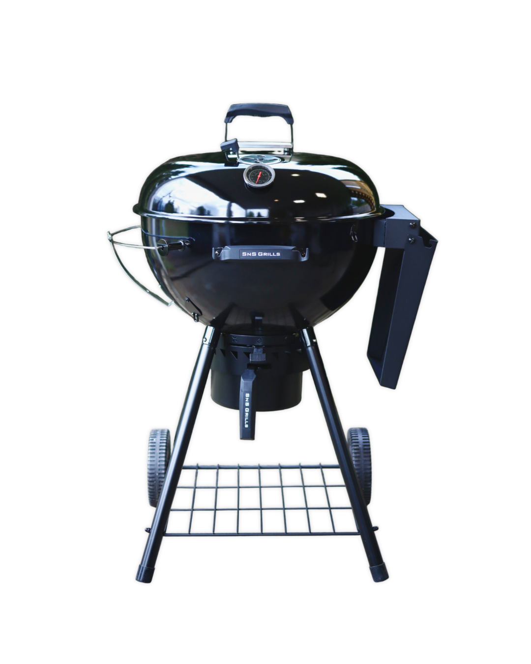 SnS Grills 22" Black Edition Kettle w/ Side Shelf