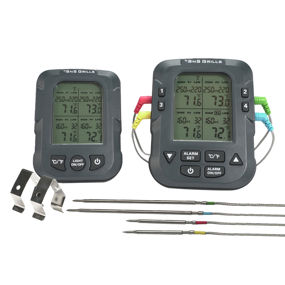 sns grills SNS-500 digital thermometer with receiver and 4 temp probes