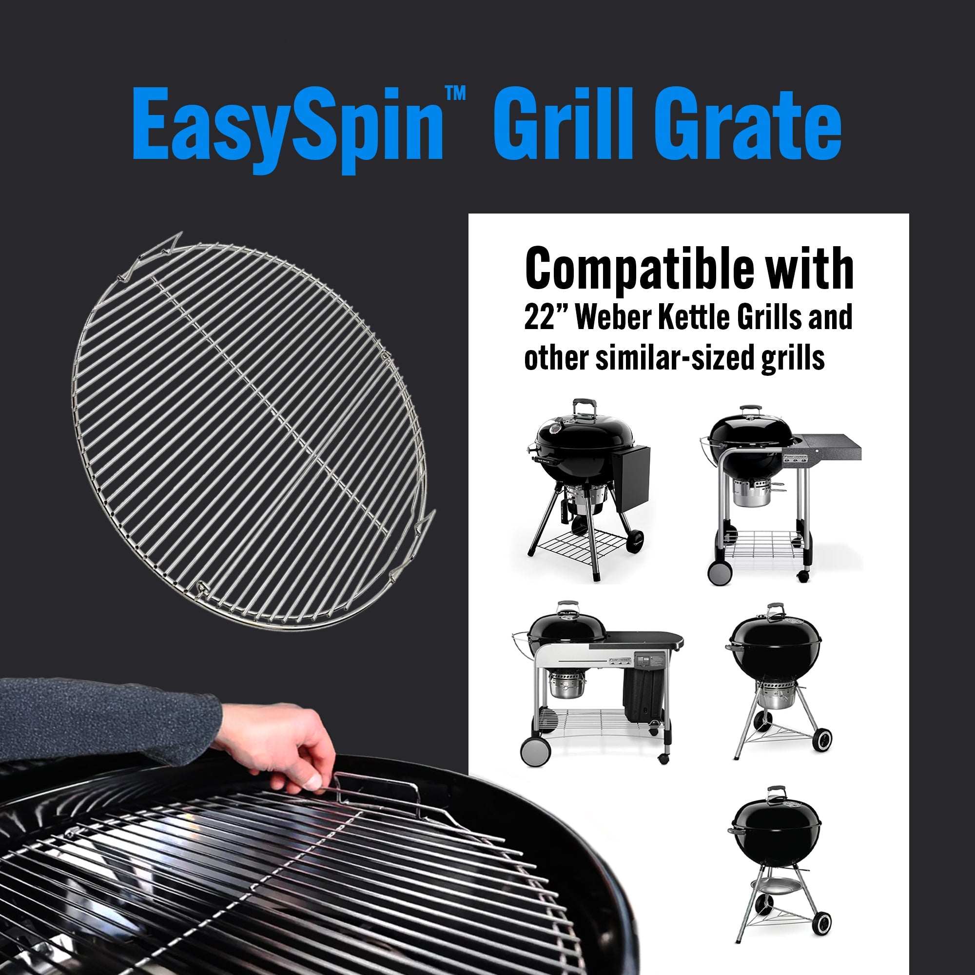 EasySpin™ Grill Grate | SnS Grills