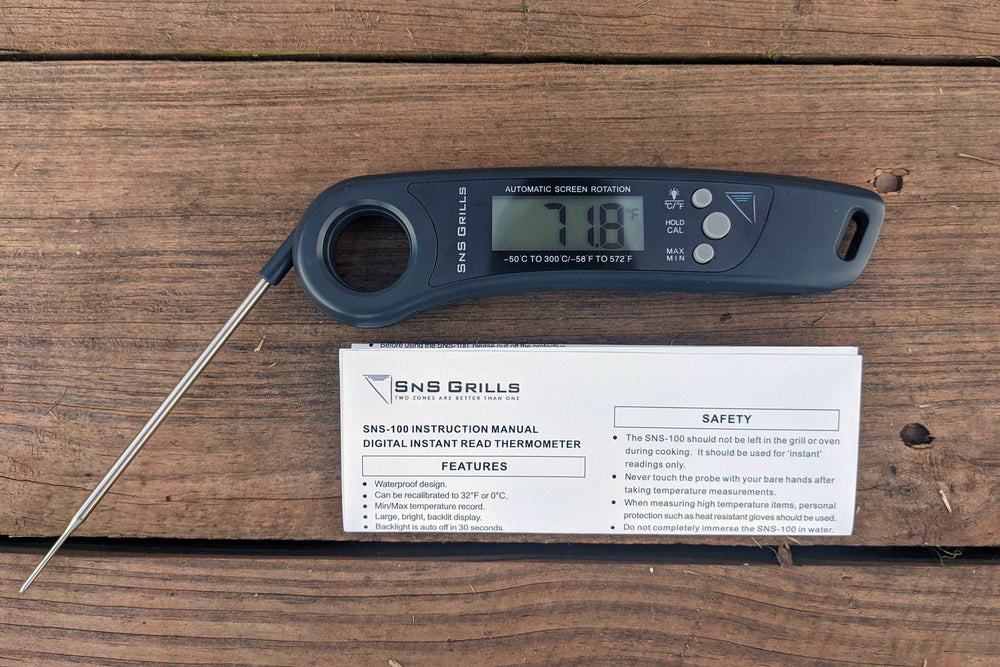 Get the most accurate temperature in a matter of seconds with the SnS-100 Instant Read Digital Thermometer.